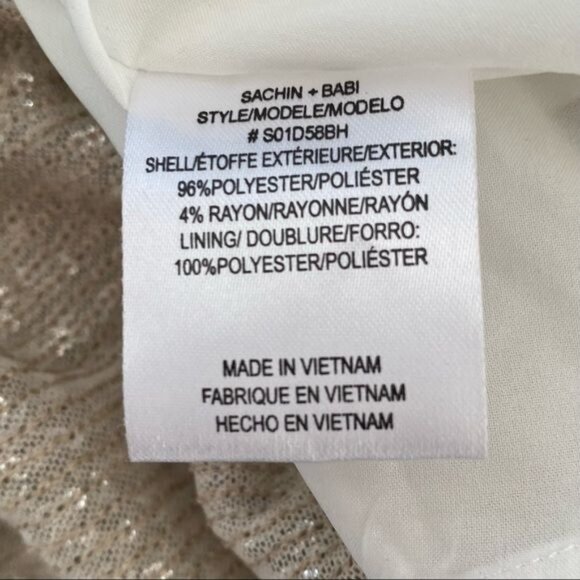 BHLDN Sachin & Babi Sequin Odelle Midi Dress in Silver & Gold Size 4 NWT - Picture 11 of 12